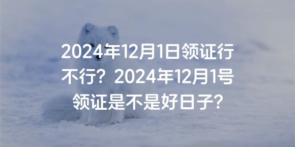 2024年12月1日領證行不行？2024年12月1號領證是不是好日子？